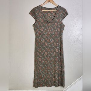 Toad & Co Floral Green Dress